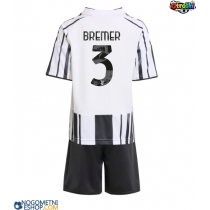 Otroški Nogometni dresi Juventus Gleison Bremer #3 Domači 2025-26 Kratek Rokav (+ Kratke hlače)